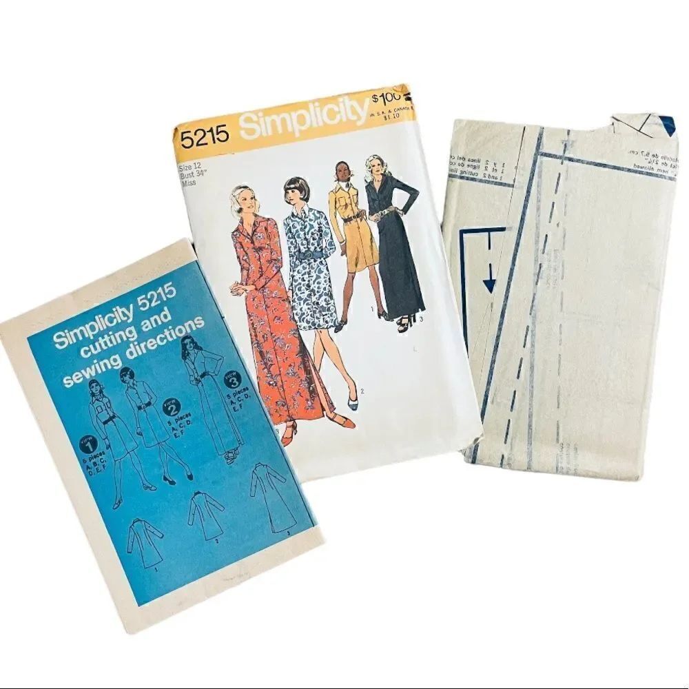 Early 1970s Dress Patterns Selection of 4. - Picture 10 of 13